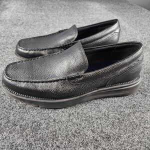 COLE HAAN Grand Chester Men's Black Leather Slip On Loafers Casual Preppy
